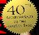 Large 40th anniversary button